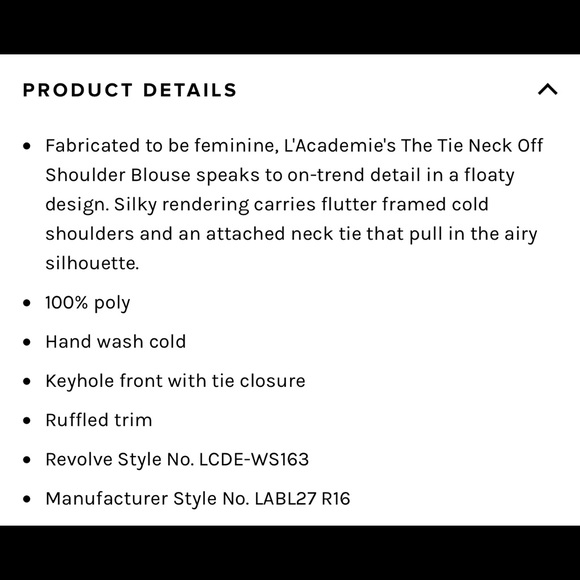 Revolve L’academie | Tie Neck Cold Shoulder Blouse - Picture 8 of 8